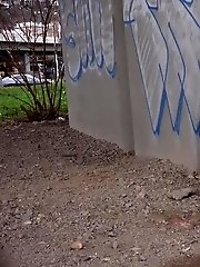 15 pictures - Pretty girl in red dress pisses on the ground