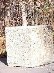 15 pictures - Pretty blonde in boots pisses on the ground