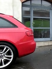 15 pictures - Gorgeous dark haired girl pees in public