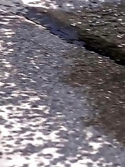 15 pictures - Blonde pulls down her denims and pisses