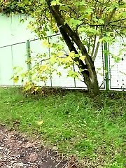 15 pictures - Exotic looking babe is desperate to piss outside