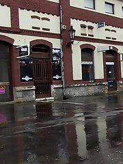 15 pictures - Gorgeous dark haired girl pees in public