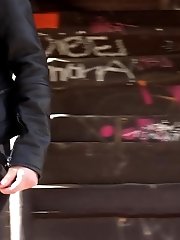 15 pictures - Brunette girl sprays her piss all over the ground