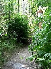 15 pictures - Gorgeous blonde lifts her dress up to piss