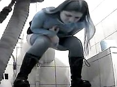 3 movies - Alt babe hits spycammed loo and gets filmed peeing