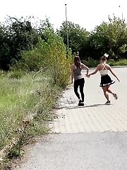 15 pictures - Gorgeous girls pissing in the city side by side