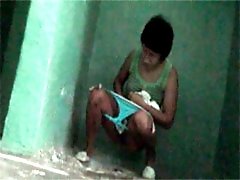 3 movies - Girls-next-door filmed taking a leak in public WC
