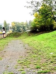 15 pictures - Dark haired Lexi Dona sprays her piss outside