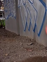 15 pictures - Pretty girl in red dress pisses on the ground