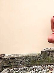 15 pictures - Closeup pissing action for puffy pussy lipped babe