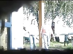 6 movies - Observer captures both a senior and a younger lady in a restroom setting Part 1