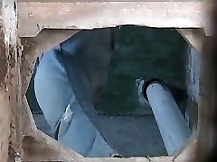 6 movies - Beach beauty filmed urinating in a restroom with a discreet camera Part 1