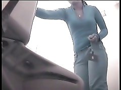 6 movies - Spectator records gals in a warehouse bathroom scenario Part 3