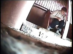 6 movies - Curvaceous women filmed urinating in a public restroom Part 1