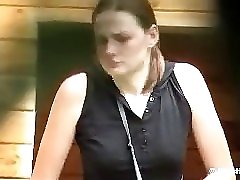 9 movies - Gorgeous gal recorded peeing in a shared bathroom with an intrigued spectator Part 3