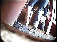 6 movies - Ladies captured peeing strikingly in a toilet with a sneaky recorder Part 2