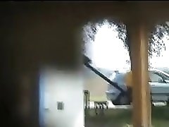 6 movies - Charming young lady with a fine physique recorded in a garden toilet Part 3