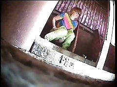 6 movies - Four women filmed urinating in a discreet restroom Part 1