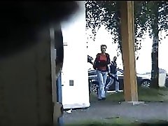 5 movies - Unsuspecting mature lady in glasses filmed urinating in a private setting Part 1