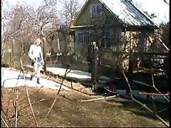 4 movies - Spying on blonde peeing and smoking teen