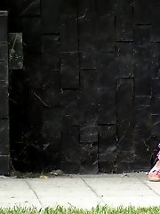 15 pictures - Pretty girl is watched as she pisses outdoors