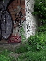 15 pictures - Beautiful dark haired teen pees on the soil