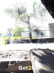 15 pictures - Watch piss trickling down some steps in this scene