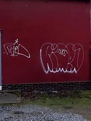 15 pictures - Pretty blonde squats on concrete to piss