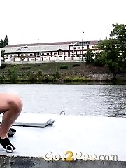 15 pictures - Sweet girl needs to piss as she waits for a bus