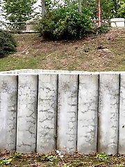 15 pictures - Messy piss puddle is left after outdoor pissing