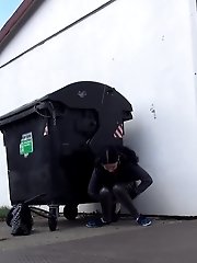 15 pictures - Dark haired girl is desperate to pee when walking