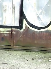 15 pictures - Pretty black haired girl leaves a piss puddle