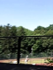 15 pictures - Outdoor pissing for a cute teen on a bridge