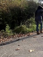 15 pictures - Closeup pissing for bursting raven haired babe