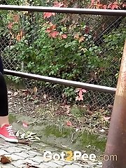 15 pictures - Dark haired chubby girl needs to pee badly