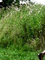 15 pictures - Topless blonde sunbather needs to piss