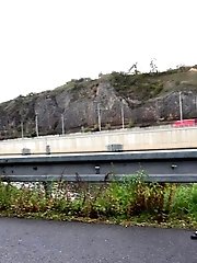 15 pictures - Gorgeous blonde is desperate to piss outside