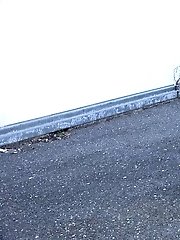 15 pictures - Pretty girl pees outside in the middle of a road