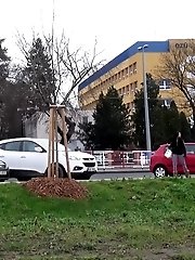 15 pictures - Black haired teen keeps on peeing outside