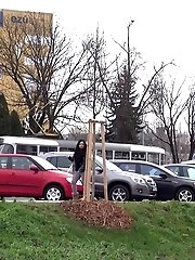 15 pictures - Black haired teen keeps on peeing outside