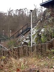 15 pictures - Cute girl in plaid skirt and blazer pisses outside