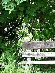 15 pictures - Stunning brunette cant stop peeing on a bench