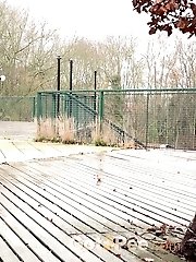 15 pictures - Two best friends piss outside on wooden decking