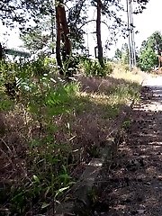 15 pictures - Redhead gets her dress soaked in piss outside