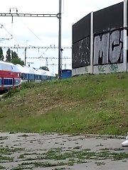 15 pictures - Public peeing for train full of people