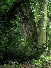 15 pictures - Sexy blonde pees in the forest