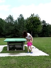 15 pictures - Cute European pisses off the edge of a table