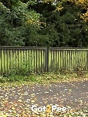 15 pictures - Pretty European gushes her piss while outside