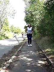 15 pictures - Hot babe Lucka pisses in public