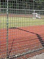15 pictures - Outdoor pissing near the tennis courts for cutie